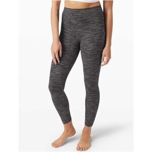 LULULEMON Align Pant II 25" Nulu Dark Carbon Ice Grey Yoga  High Rise Womens 8
